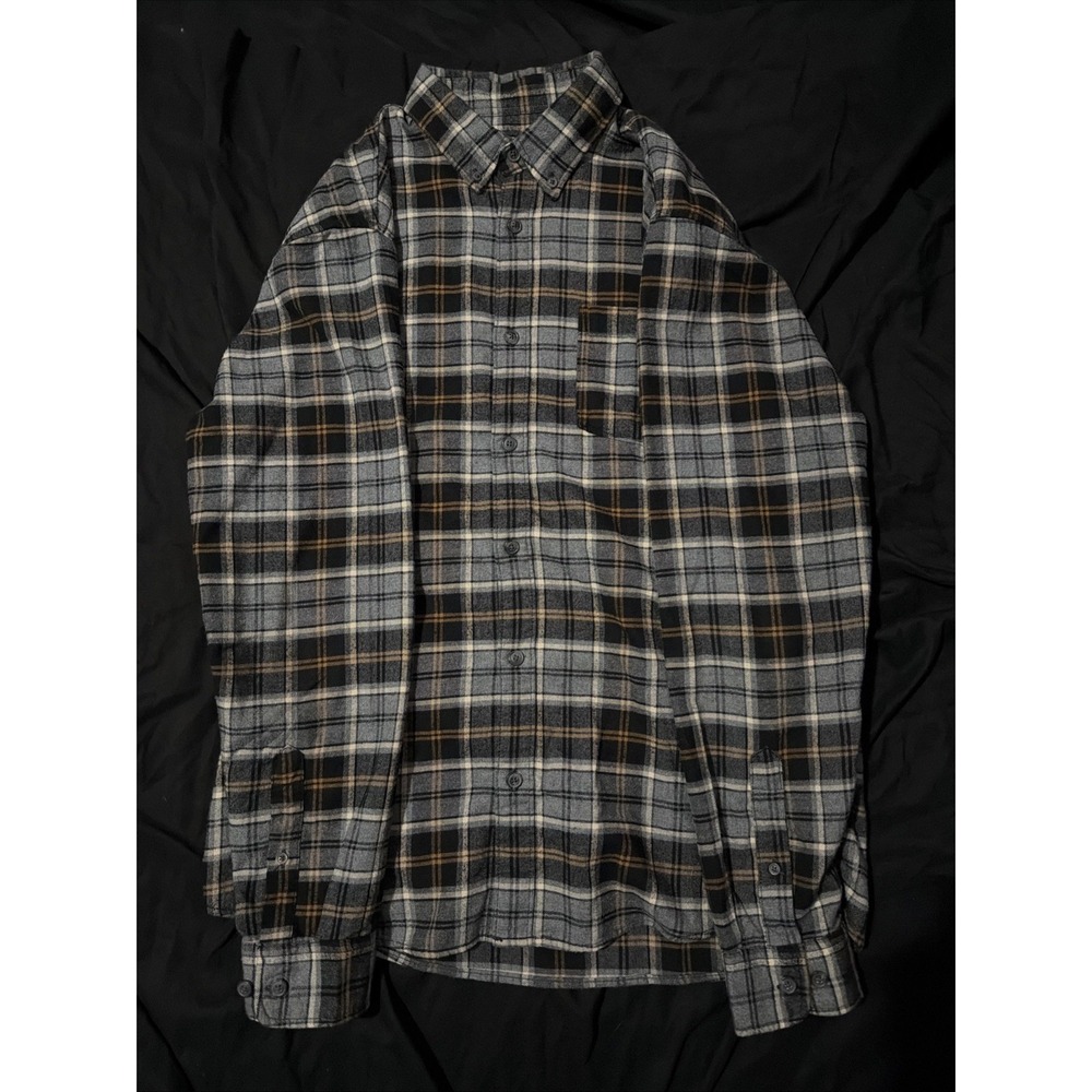 Selected Homme cotton brushed check shirt in regular fit gray - GRAY
